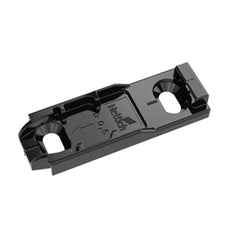 Linear Mounting Plate with Oblong Hole Height Adjustment, in obsidian black, Hole line 20 x 32 mm