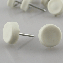 Nail Glide - White Color - Plastic, Base Diameter ⅝