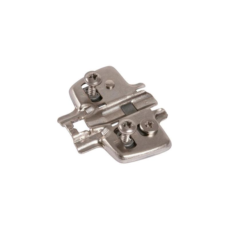 Cross mounting plate with direct height adjustment, Nickel plated