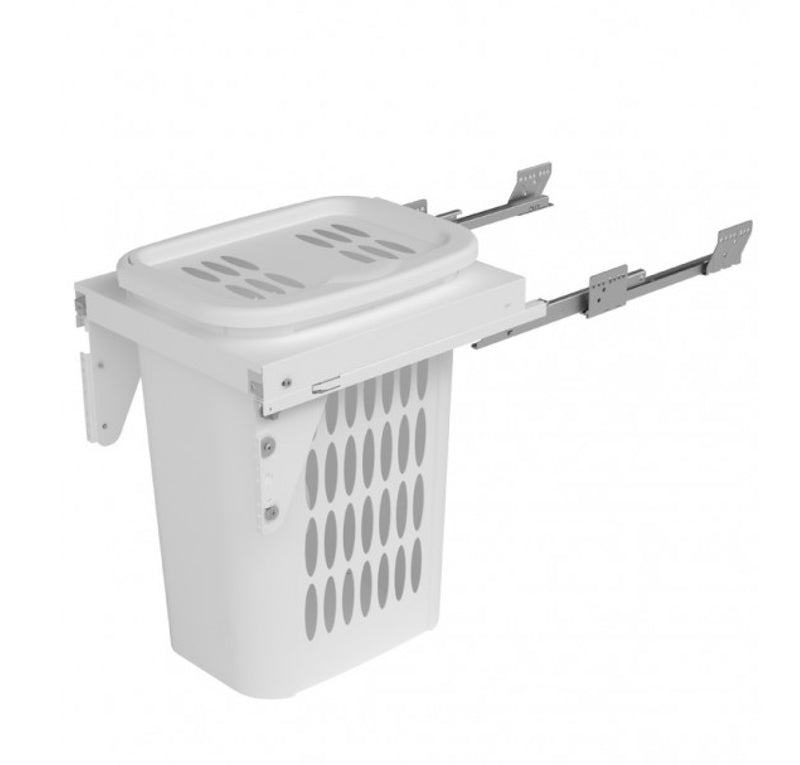 Sige Laundry Basket - Pull-out, White W16⅛ - 16⅜" x D21" x H25" - ZLD-018