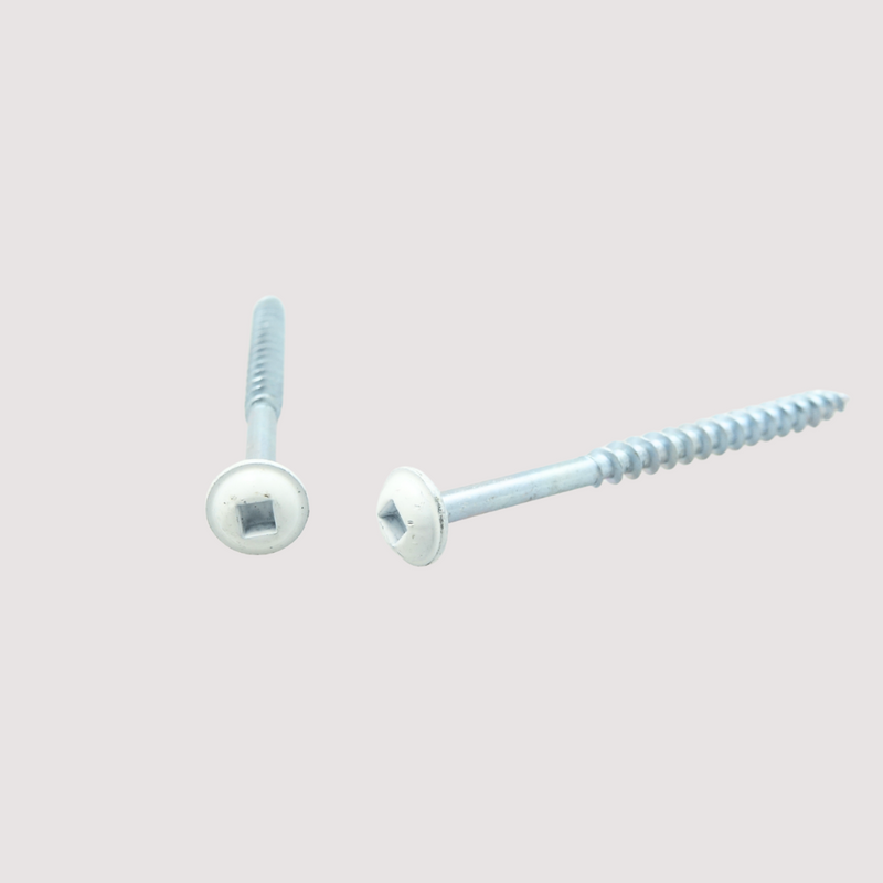 Wood Screw with #8 mm White Head