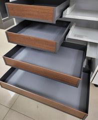Interior Metal Drawer Set - Dark Grey, Walnut (WID Series) 4 Sizes