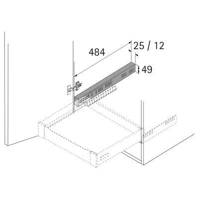 Spacer profile, 25 x 486 x 50, White (HTT-13952)