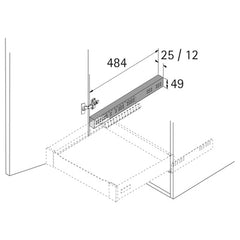 Spacer profile, 25 x 486 x 50, White (HTT-13952)