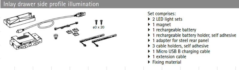 Avantech YOU Design Profile Stainless Steel Illumination Set