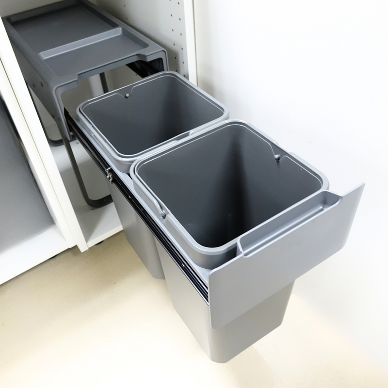 Eurofit Waste Bin Soft Close Bottom-Mounted