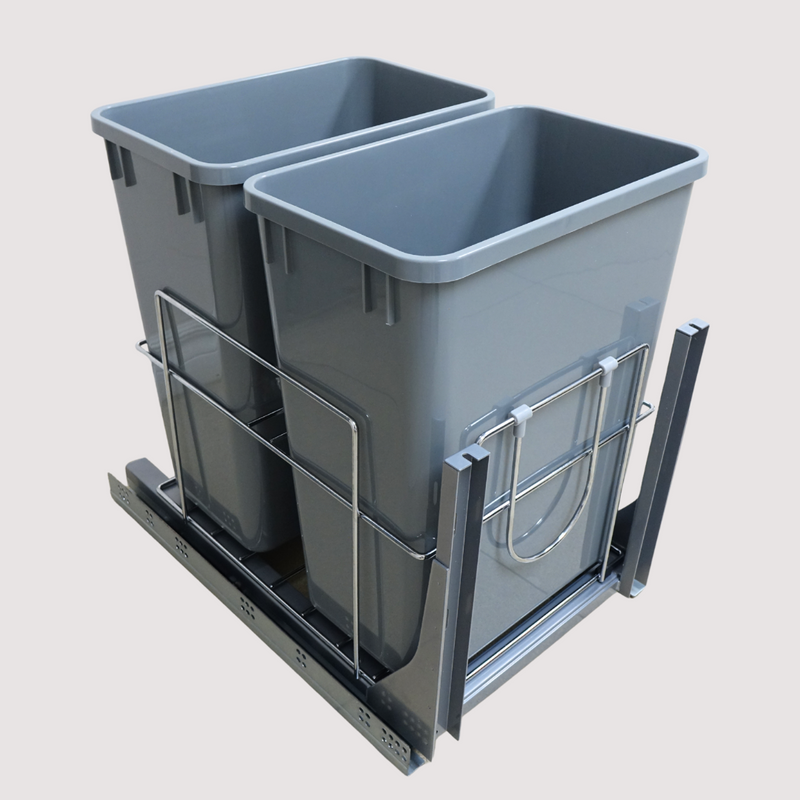 Eurofit Waste Bin Soft Close Bottom-Mounted (With Door Mounted Bracket)