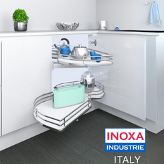 INOXA COMBI Peanut Shape Blind Corner - White  or Graphite (XCB)