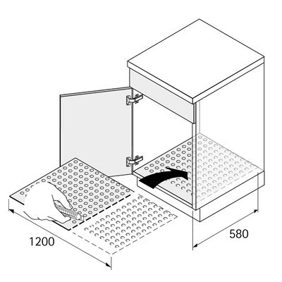 Waterproof mat 1200 x 580 - Easy to assemble kitchen accessories