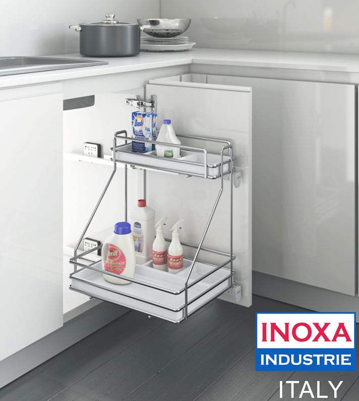 Safe and tidy kitchen with Inoxa under-sink baskets - Inoxa